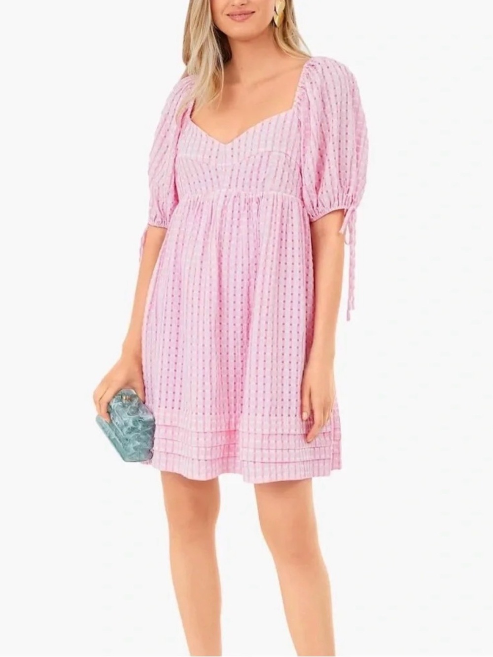 Tuckernuck Pink Puff-Sleeve Hyacinth House Dress - Picture 4 of 4